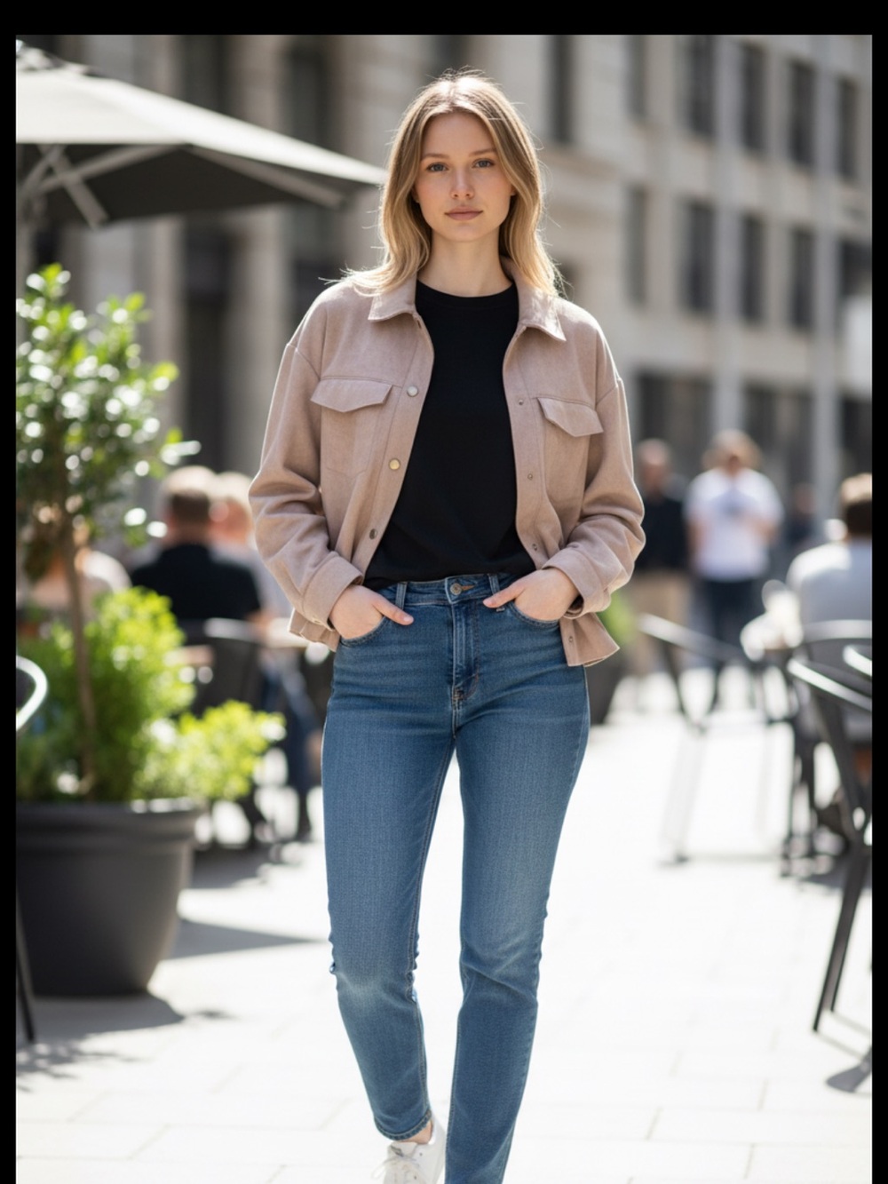 👗Truth by republic vegan faux leather Women's Brown cropped Jacket